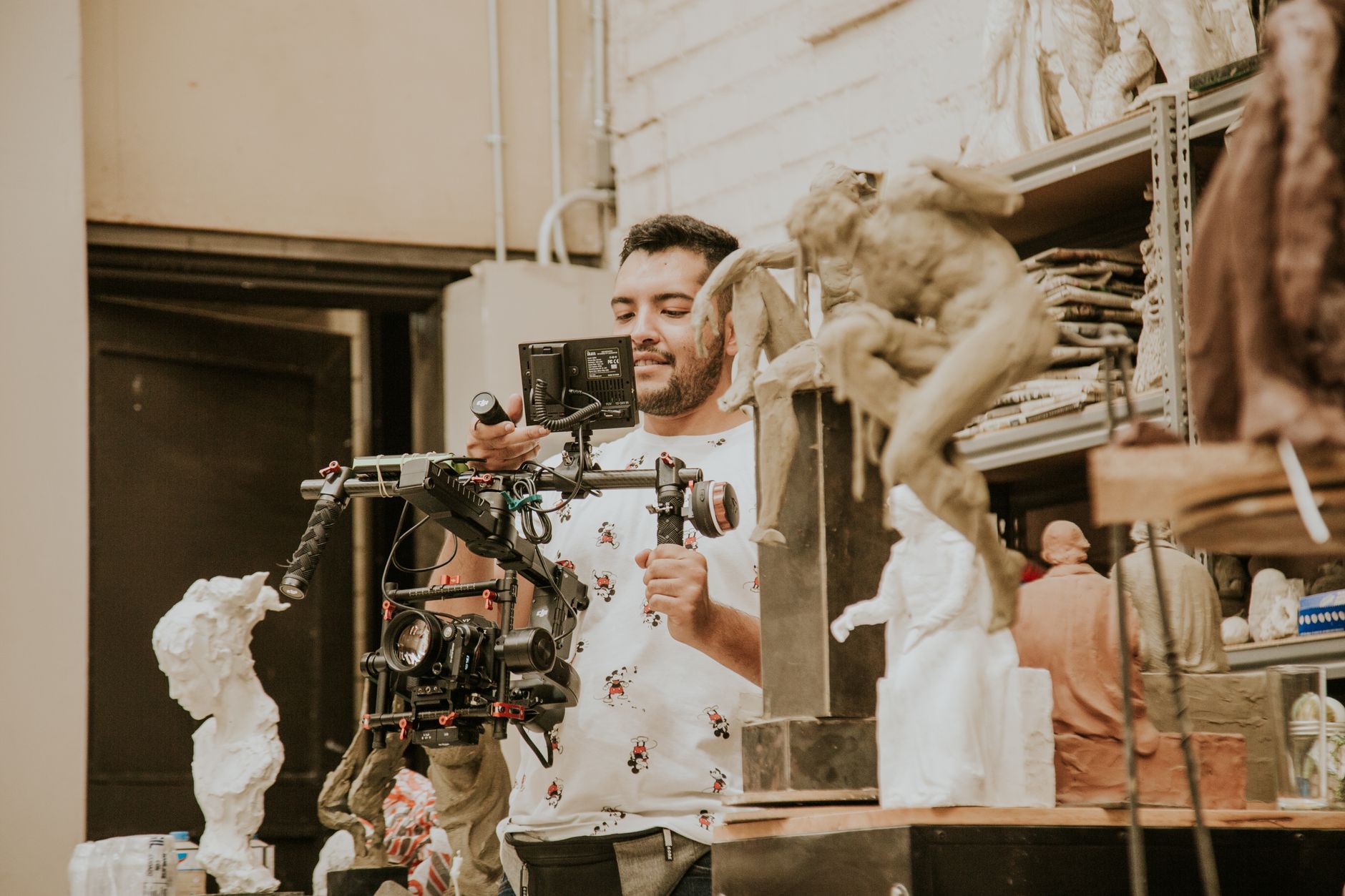 Film set readiness before call time