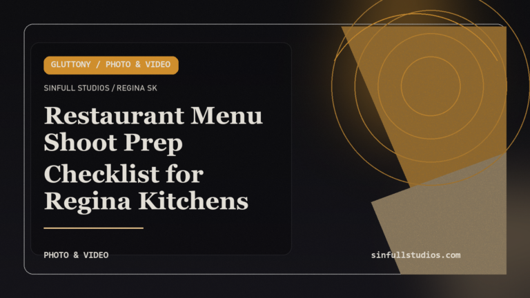 Restaurant Menu Shoot Prep Checklist for Regina Kitchens